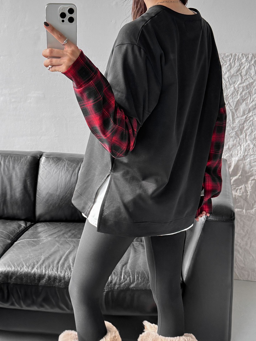 IAAN韓國直郵㊣女士新款熱賣25秋冬推薦職業人氣休閑長袖T恤iaAn長袖T恤