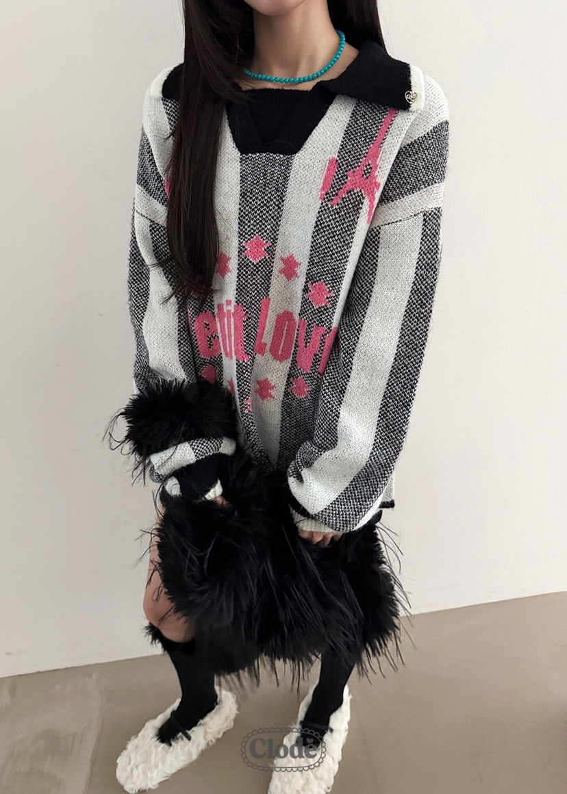 CLODE東大門㊣實拍女士新款時尚熱賣25秋冬套裝不含圍巾套裝條紋CLODE套裝