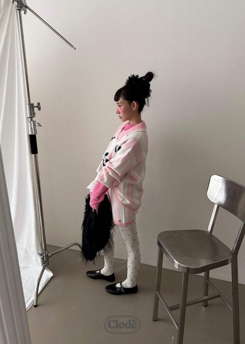 CLODE東大門㊣實拍女士新款時尚熱賣25秋冬套裝不含圍巾套裝條紋CLODE套裝