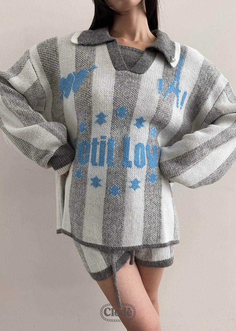 CLODE東大門㊣實拍女士新款時尚熱賣25秋冬套裝不含圍巾套裝條紋CLODE套裝