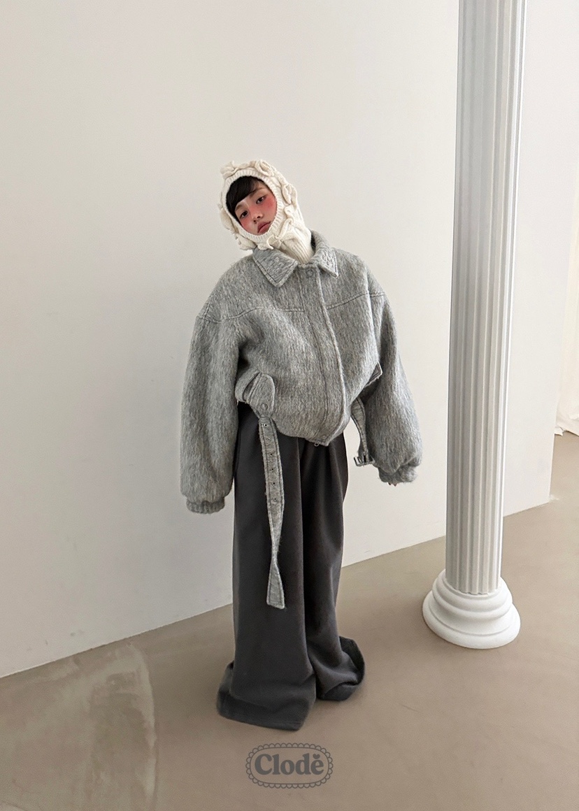 CLODE東大門㊣代購女裝新款職業推薦人氣短款大衣含腰帶羊毛CLODE短款大衣