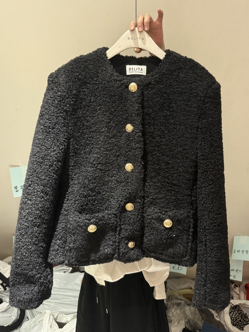 BELITA-L東大門㊣代購女士新款休閑時尚25秋冬人氣短款大衣BELITA-L短款大衣圖色2