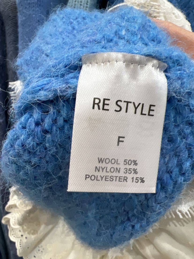 RE STYLE-Q東大門㊣代購女士新款25秋冬熱賣推薦針織衫蕾絲RE STYLE針織衫