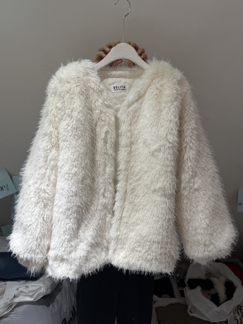 BELITA-L東大門㊣實拍女士新品熱賣推薦25秋冬短款大衣含腰帶BELITA-L短款大衣圖色1