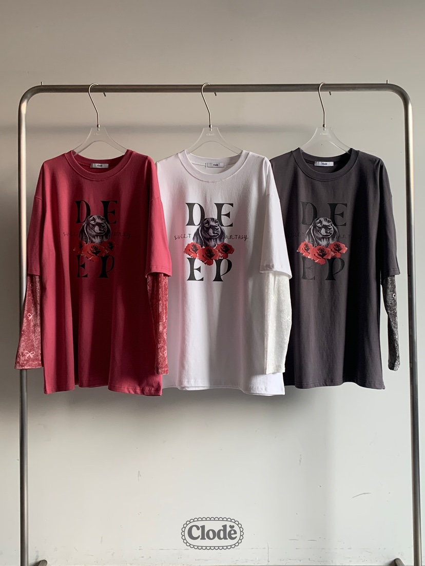 CLODE東大門㊣實拍女士新款人氣時尚25秋冬推薦職業長袖T恤CLODE長袖T恤