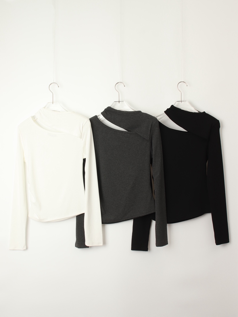 TEXTURE東大門㊣實拍女士新款推薦人氣熱賣25秋冬職業長袖T恤TEXTURE長袖T恤