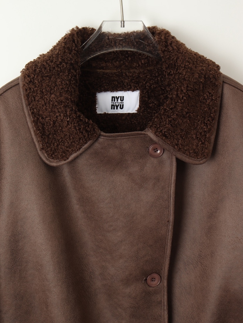 TEXTURE韓國代購㊣女裝新款時尚人氣職業休閑25秋冬短款大衣TEXTURE短款大衣