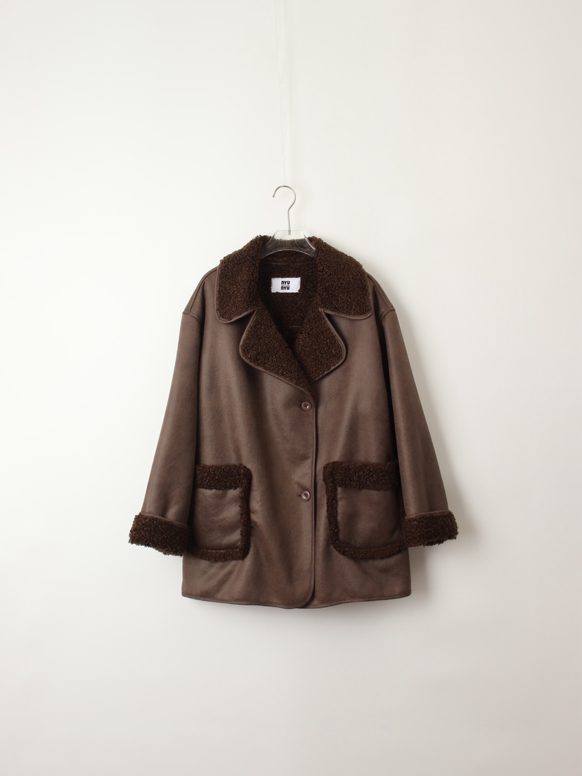 TEXTURE韓國代購㊣女裝新款時尚人氣職業休閑25秋冬短款大衣TEXTURE短款大衣圖色2