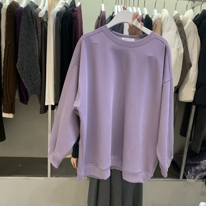 FAVE/FAVOURITE韓國直郵㊣女裝新品25秋冬職業衛衣加絨寬松FAVOURITE衛衣圖色2