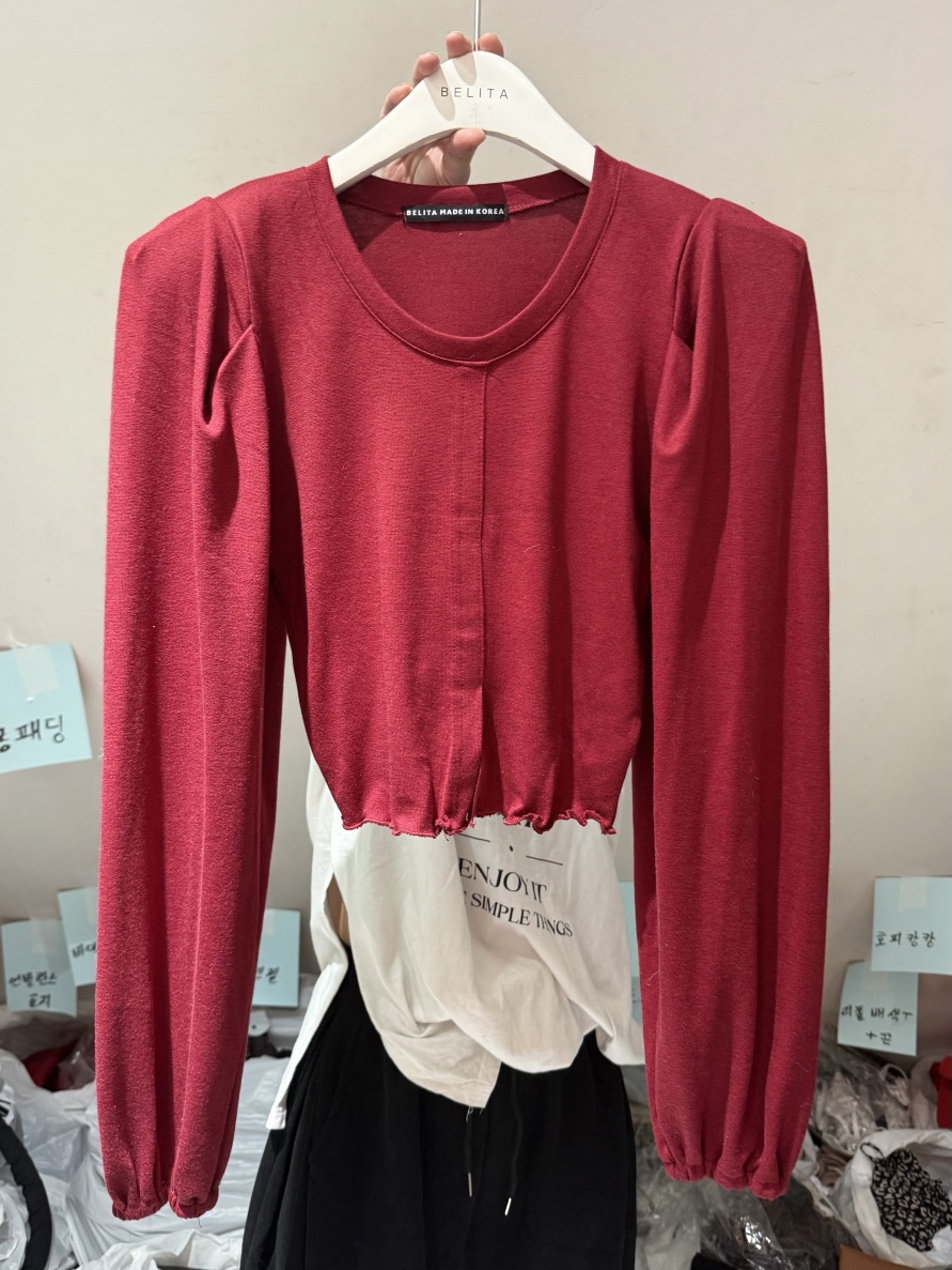 BELITA-L東大門㊣實拍女裝新品人氣25秋冬休閑熱賣長袖T恤BELITA-L長袖T恤圖色2