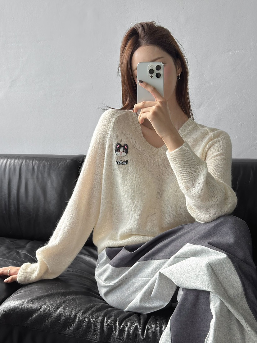 IAAN韓國直郵㊣女士新款人氣25秋冬時尚休閑職業推薦針織衫iaAn針織衫