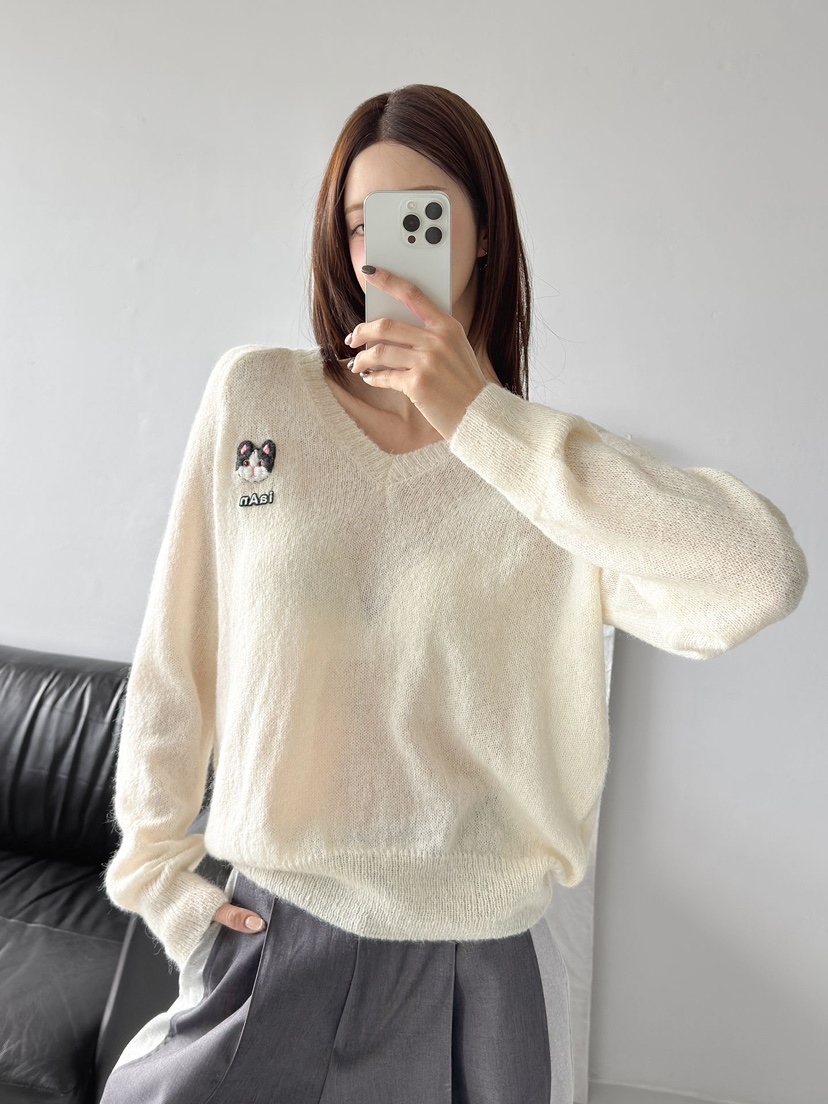 IAAN韓國直郵㊣女士新款人氣25秋冬時尚休閑職業推薦針織衫iaAn針織衫