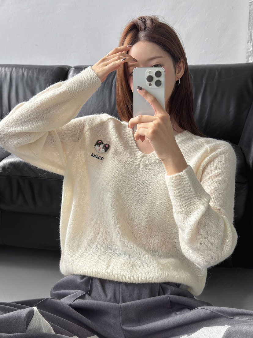 IAAN韓國直郵㊣女士新款人氣25秋冬時尚休閑職業推薦針織衫iaAn針織衫