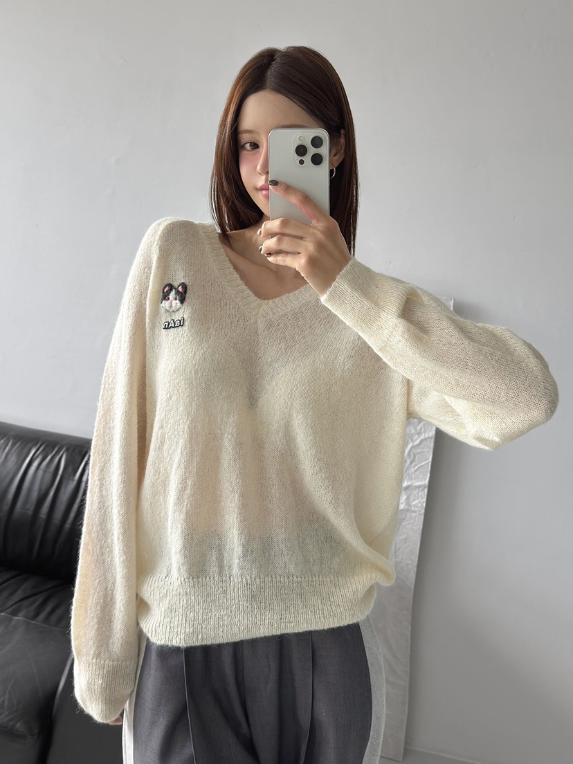 IAAN韓國直郵㊣女士新款人氣25秋冬時尚休閑職業推薦針織衫iaAn針織衫