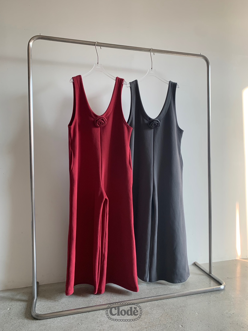 CLODE韓國代購㊣女裝新款休閑推薦25秋冬人氣熱賣背帶褲抓絨CLODE背帶褲