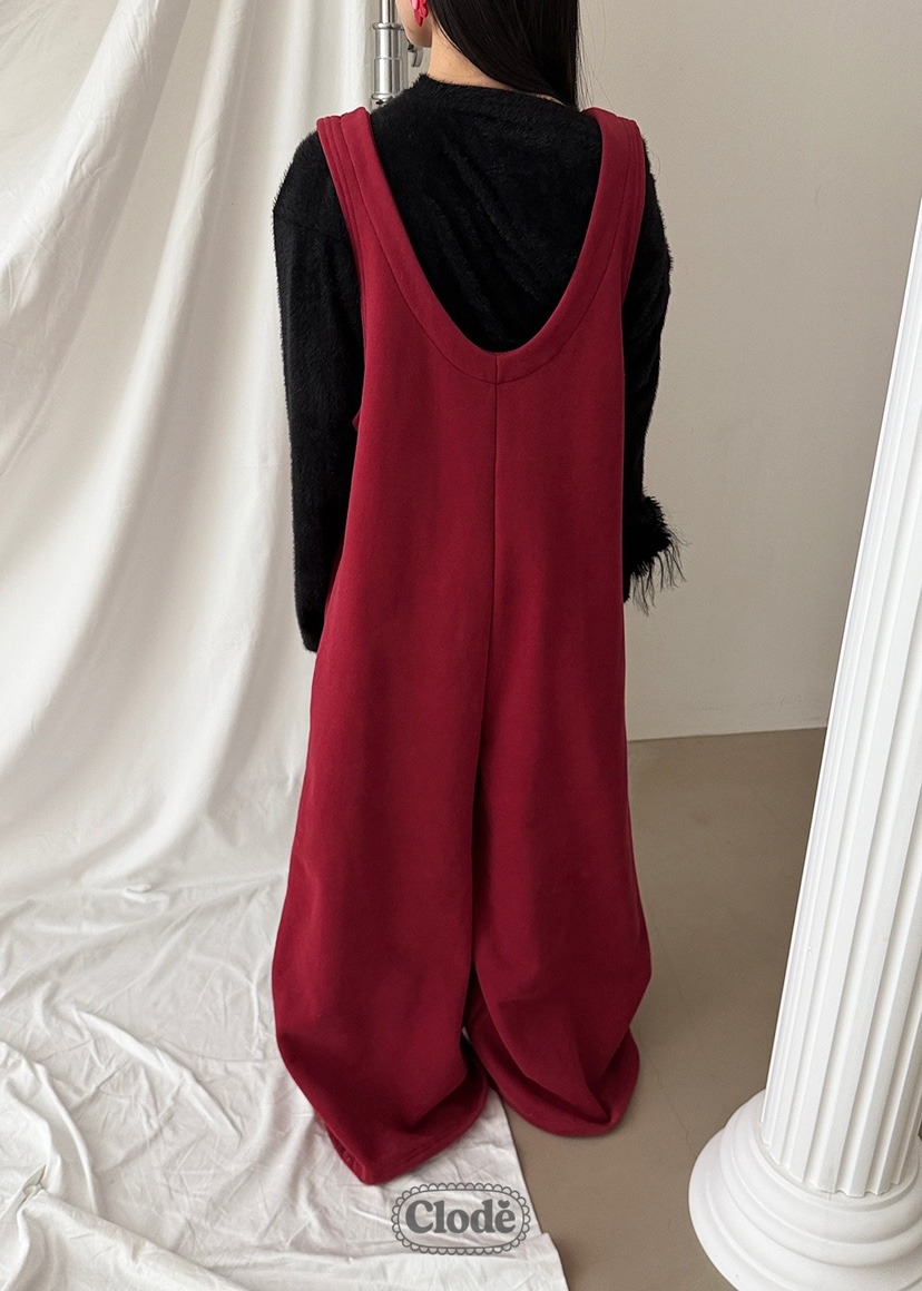 CLODE韓國代購㊣女裝新款休閑推薦25秋冬人氣熱賣背帶褲抓絨CLODE背帶褲