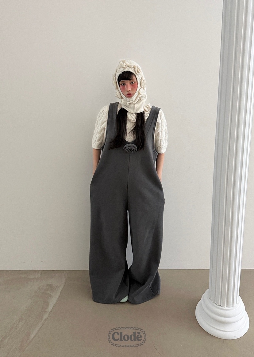 CLODE韓國代購㊣女裝新款休閑推薦25秋冬人氣熱賣背帶褲抓絨CLODE背帶褲