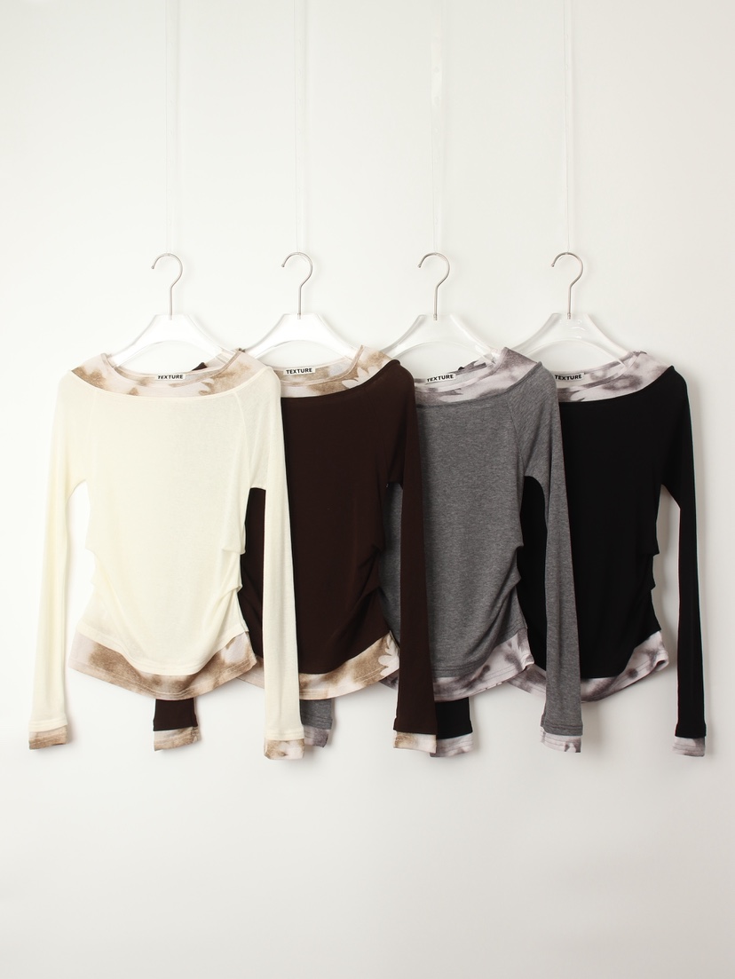 TEXTURE韓國代購㊣女裝新品職業休閑時尚熱賣人氣25秋冬長袖T恤TEXTURE長袖T恤