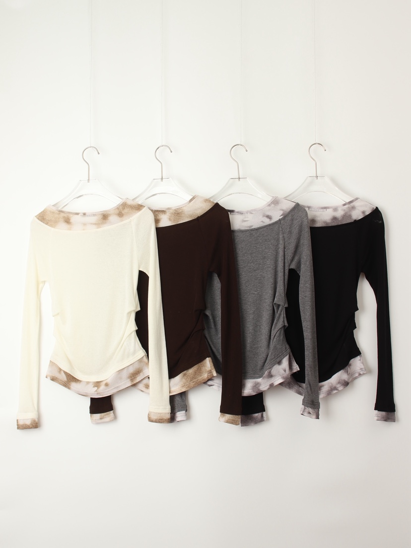 TEXTURE韓國代購㊣女裝新品職業休閑時尚熱賣人氣25秋冬長袖T恤TEXTURE長袖T恤