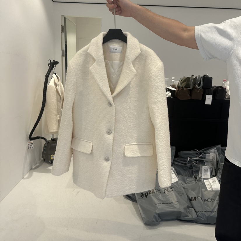 OSOO東大門㊣直郵女裝新品推薦人氣職業熱賣25秋冬夾克羊毛OSOO夾克圖色1