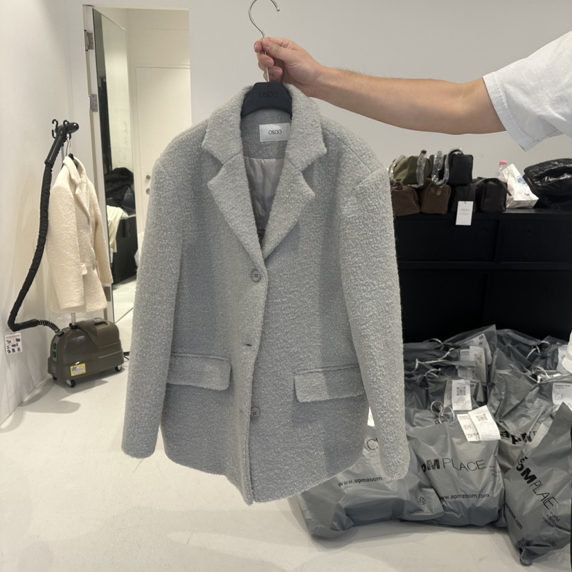 OSOO東大門㊣直郵女裝新品推薦人氣職業熱賣25秋冬夾克羊毛OSOO夾克圖色2