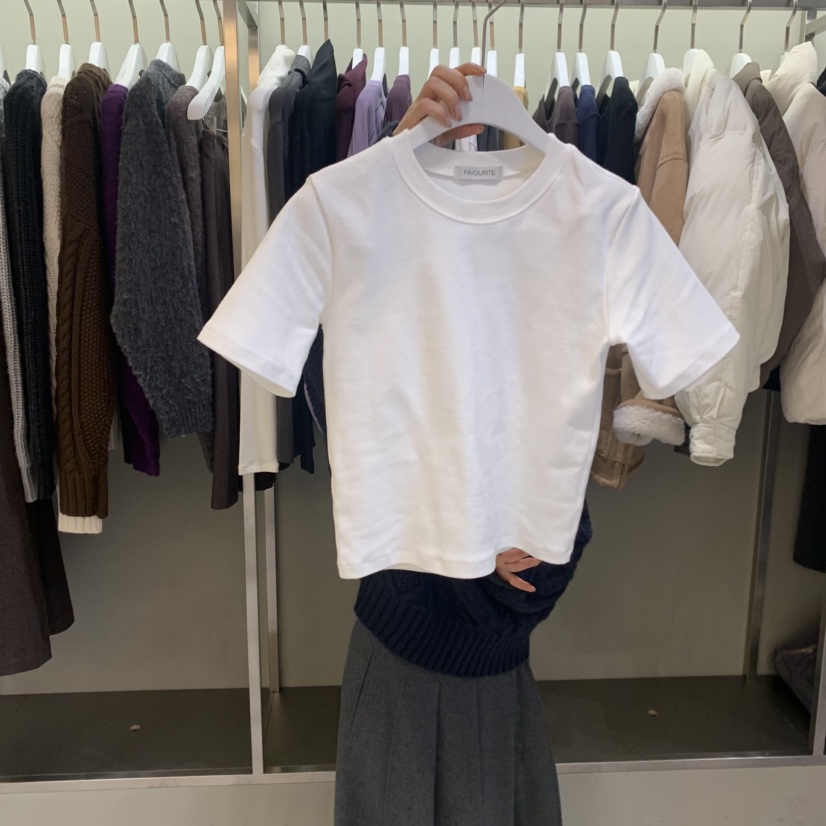 FAVE/FAVOURITE韓國代購㊣女裝新款職業休閑熱賣25秋冬T恤FAVOURITET恤圖色4