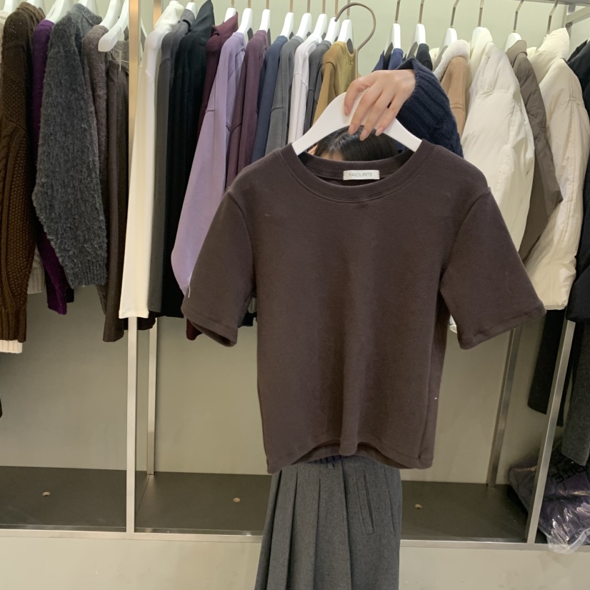 FAVE/FAVOURITE韓國代購㊣女裝新款職業休閑熱賣25秋冬T恤FAVOURITET恤圖色5