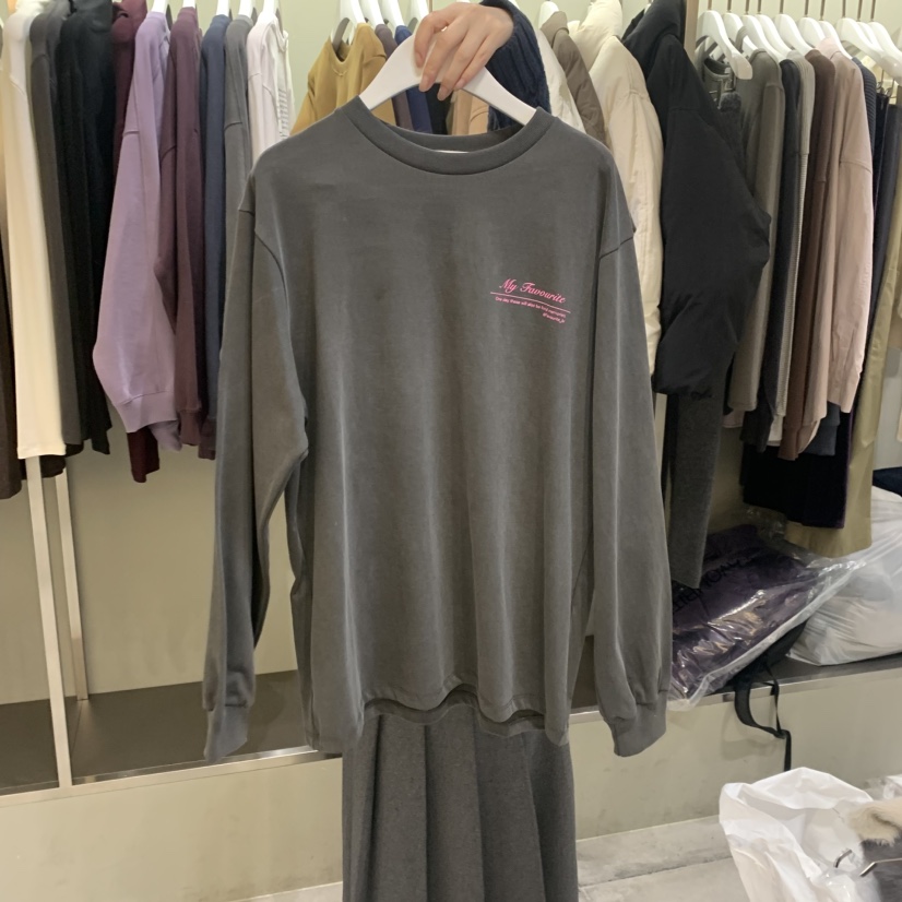 FAVE/FAVOURITE韓國代購㊣女士新品熱賣人氣推薦職業長袖T恤FAVOURITE長袖T恤圖色1