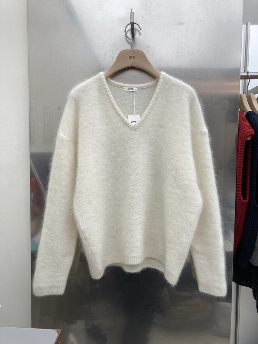 CURVY東大門㊣實拍女裝新款25秋冬職業推薦人氣針織衫馬海毛CURVY針織衫圖色3