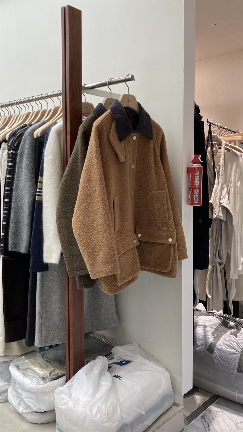 CURVY東大門㊣直郵女裝新品休閑時尚職業推薦短款大衣羊駝毛CURVY短款大衣