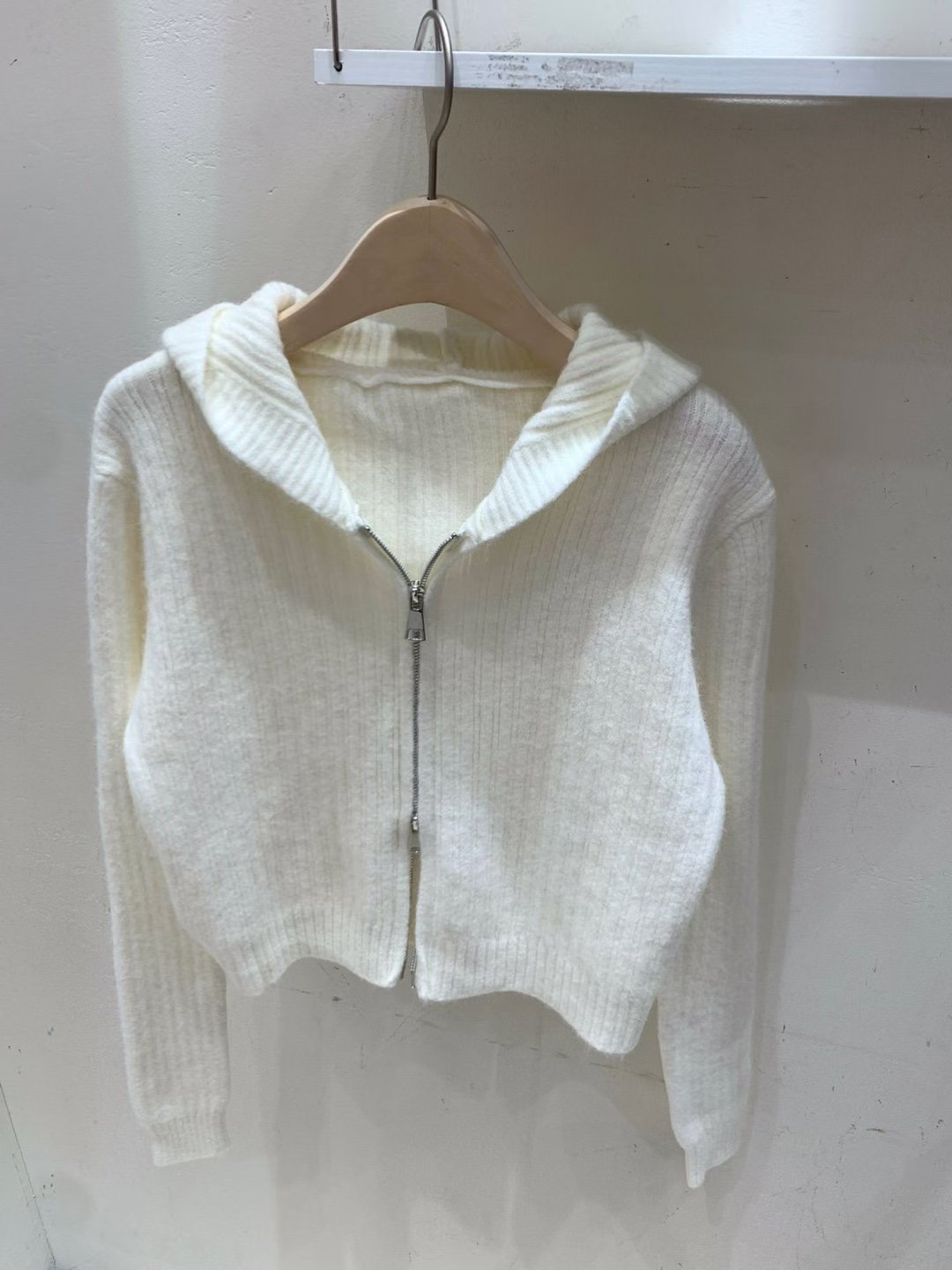 FRIDA東大門㊣代購女裝新款人氣休閑職業推薦針織衫拉鏈連帽FRIDA針織衫圖色2