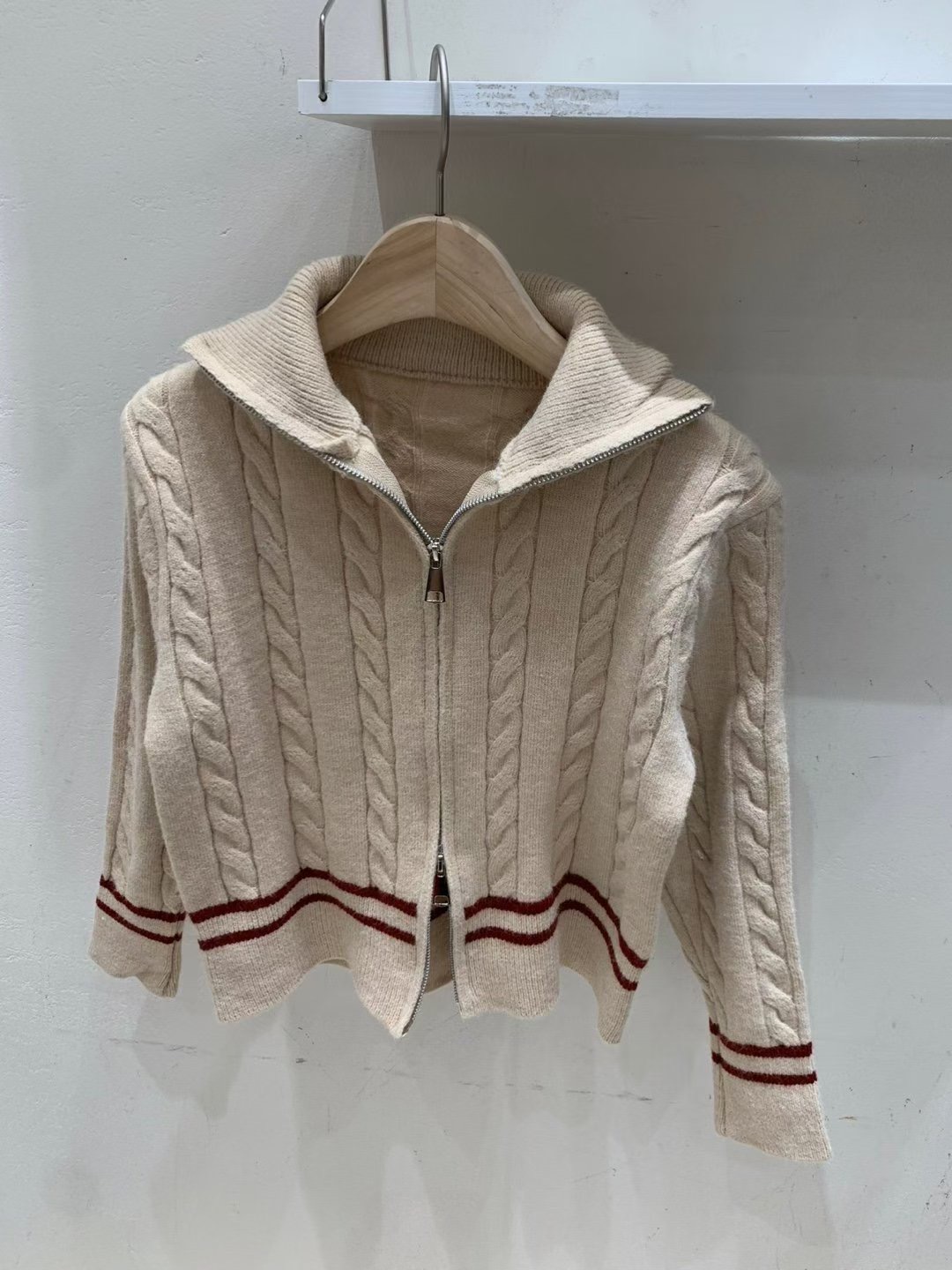 FRIDA韓國代購㊣女裝新品熱賣休閑職業人氣時尚推薦針織衫拉鏈FRIDA針織衫