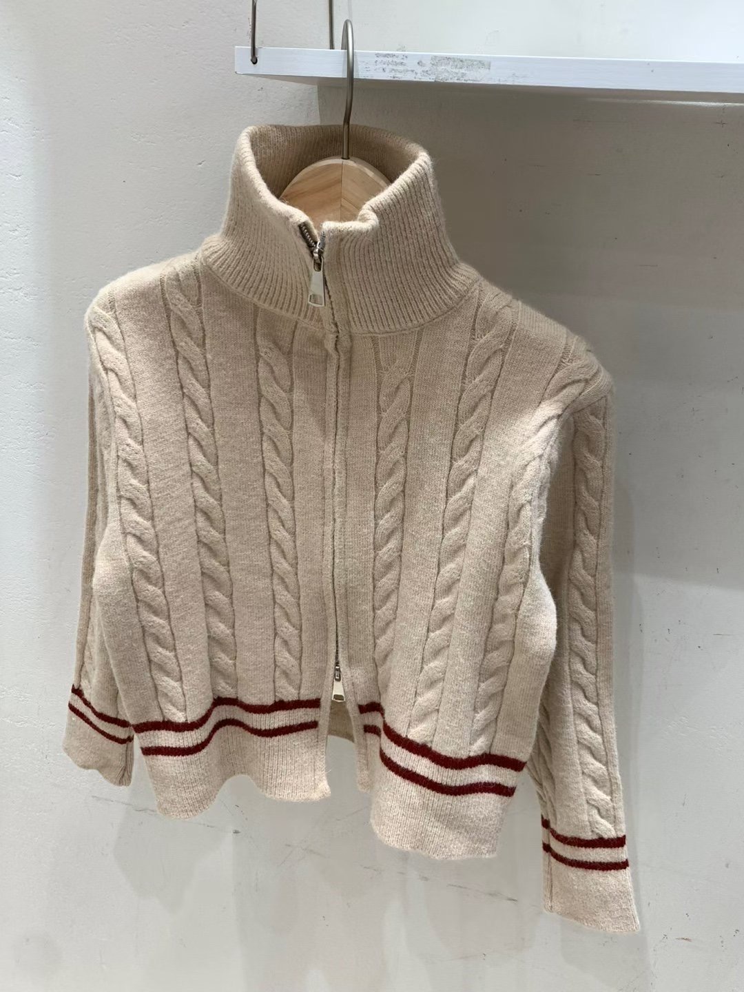 FRIDA韓國代購㊣女裝新品熱賣休閑職業人氣時尚推薦針織衫拉鏈FRIDA針織衫圖色2