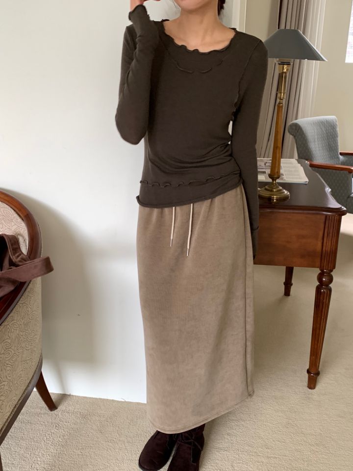 DOIT韓國代購㊣女裝新款人氣25秋冬休閑熱賣職業推薦長袖T恤DOIT長袖T恤