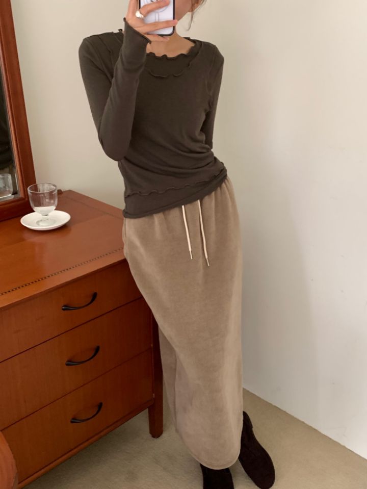 DOIT韓國代購㊣女裝新款人氣25秋冬休閑熱賣職業推薦長袖T恤DOIT長袖T恤