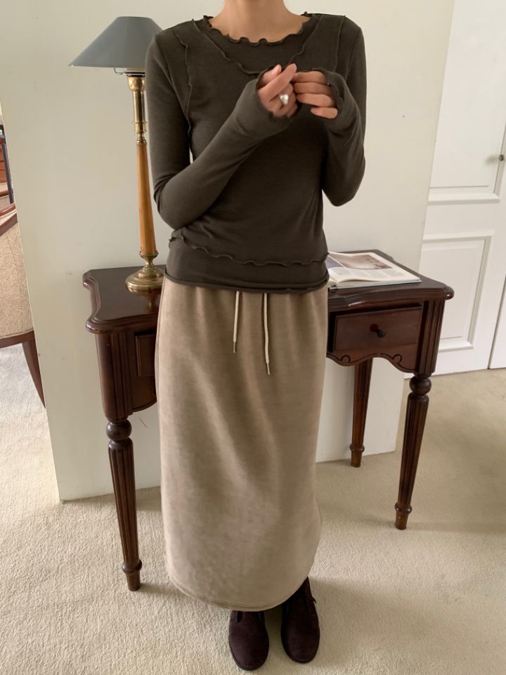 DOIT韓國代購㊣女裝新款人氣25秋冬休閑熱賣職業推薦長袖T恤DOIT長袖T恤