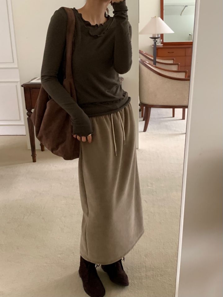 DOIT韓國代購㊣女裝新款人氣25秋冬休閑熱賣職業推薦長袖T恤DOIT長袖T恤