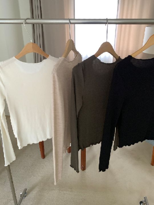 DOIT韓國代購㊣女裝新款人氣25秋冬休閑熱賣職業推薦長袖T恤DOIT長袖T恤