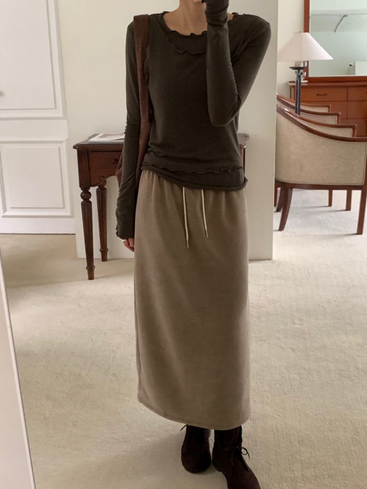 DOIT韓國代購㊣女裝新款人氣25秋冬休閑熱賣職業推薦長袖T恤DOIT長袖T恤