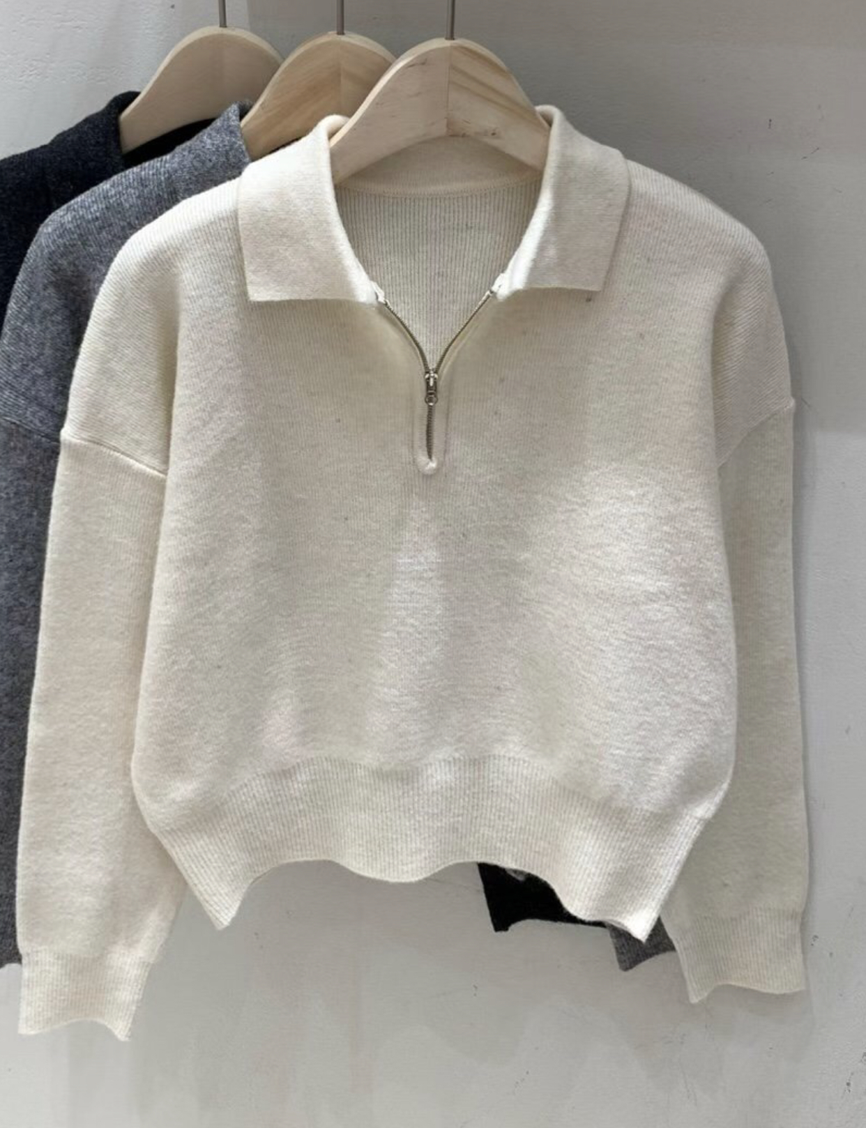 FRIDA韓國代購㊣女裝新品人氣時尚推薦休閑25秋冬針織衫拉鏈FRIDA針織衫圖色4