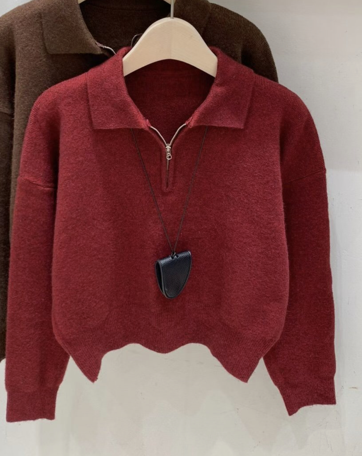 FRIDA韓國代購㊣女裝新品人氣時尚推薦休閑25秋冬針織衫拉鏈FRIDA針織衫圖色5