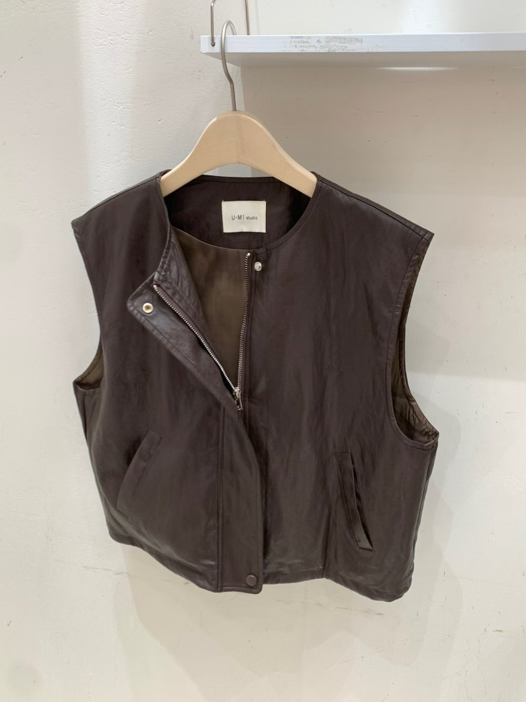 FRIDA東大門㊣代購女裝新款休閑時尚推薦人氣職業熱賣馬甲復古FRIDA馬甲圖色1