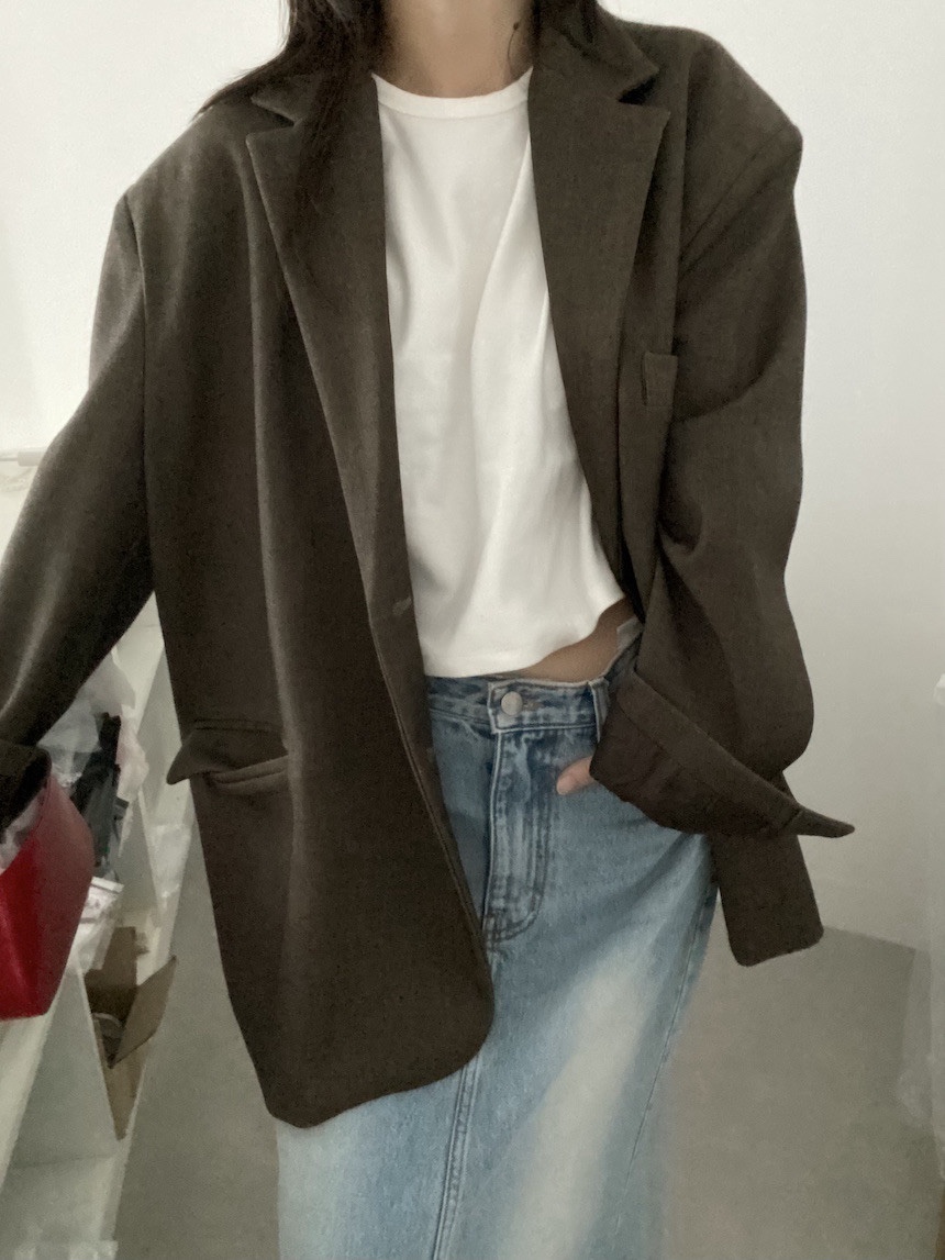 PLANTS ON GRAY東大門㊣直郵女士新款25秋冬休閑人氣夾克PLANTS ON GRAY夾克