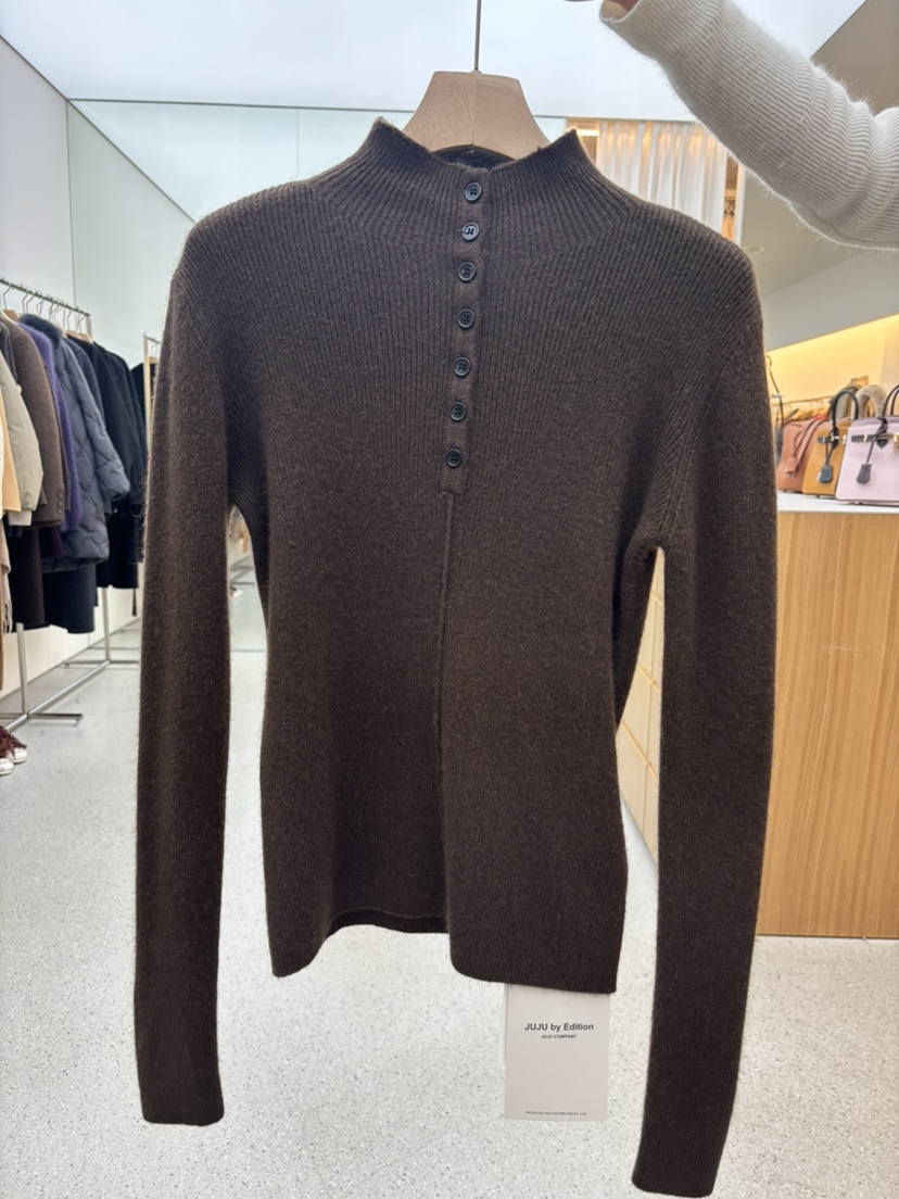 JUJU東大門㊣直郵女士新款推薦職業25秋冬休閑針織衫安哥拉JUJU針織衫圖色2