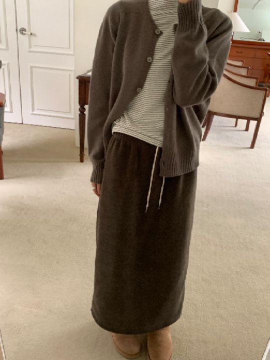 DOIT韓國代購㊣女裝新款人氣25秋冬推薦熱賣休閑時尚職業長裙DOIT長裙