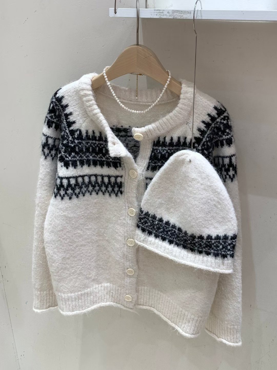 FRIDA韓國代購㊣女裝新品人氣休閑熱賣針織衫羊毛帽含帽子套裝FRIDA針織衫圖色2