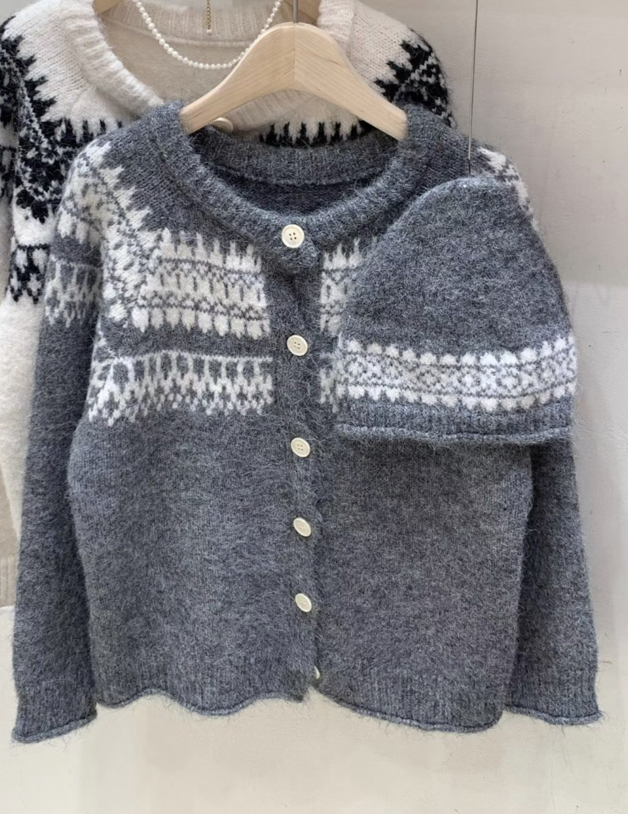 FRIDA韓國代購㊣女裝新品人氣休閑熱賣針織衫羊毛帽含帽子套裝FRIDA針織衫圖色3