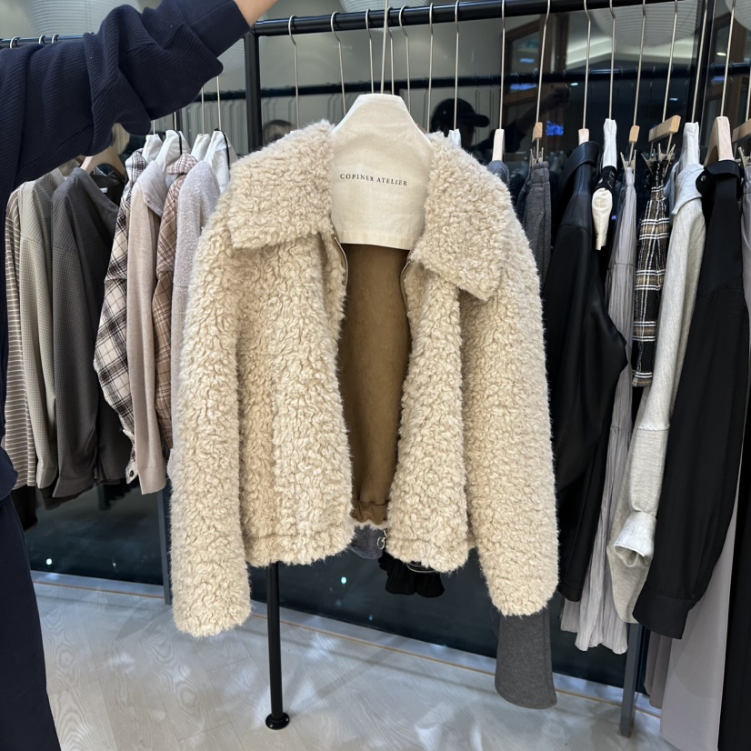 COPINER東大門㊣代購女裝新品熱賣時尚25秋冬人氣休閑短款大衣COPINER短款大衣圖色1