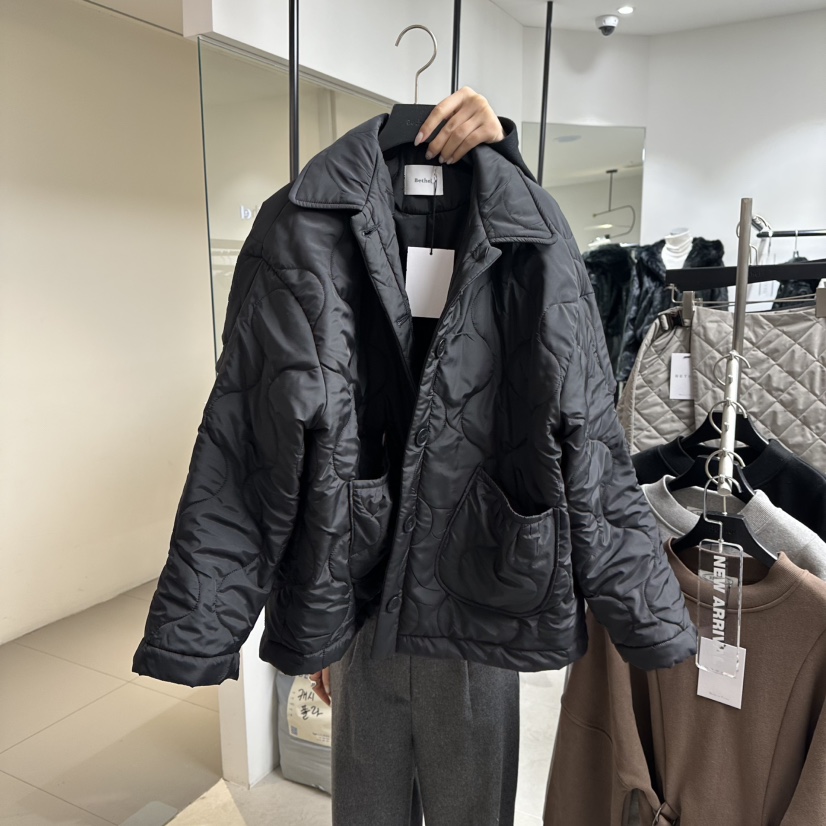 BETHEL東大門㊣代購女裝新款人氣熱賣休閑25秋冬短款棉服絎縫棉BETHEL短款棉服圖色1