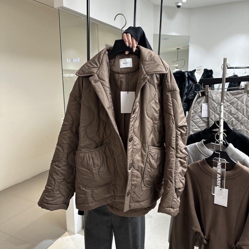 BETHEL東大門㊣代購女裝新款人氣熱賣休閑25秋冬短款棉服絎縫棉BETHEL短款棉服圖色2